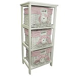 Стеллаж для детской с животными с плетенными корзинами Cute Elephant варинант исполнения - 1 | Loft Concept в Брянске