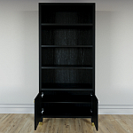 Книжный Стеллаж Elsa Dreams Black с задней стенкой варинант исполнения - 4 | Loft Concept в Брянске