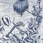 Обои ручная роспись Le Brésil Mer Bleue варинант исполнения - 1 | Loft Concept в Брянске