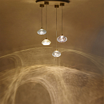 Подвесной светильник с прозрачным стеклянным плафоном округлой формы Effervia  варинант исполнения - 5 | Loft Concept в Брянске