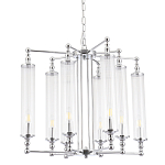 Люстра с 8-ю прозрачными цилиндрическими плафонами Jeanette варинант исполнения - 1 | Loft Concept в Брянске