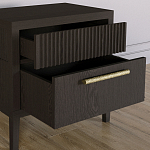 Прикроватная Тумбочка Primo с двумя ящиками Темный орех варинант исполнения - 4 | Loft Concept в Брянске