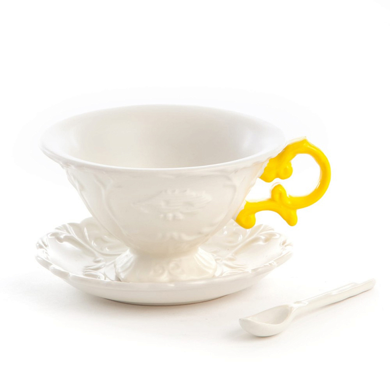 Чайная пара Seletti I-Tea Yellow Белый Желтый в Брянске | Loft Concept 