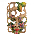 Маска деревянная резная расписная Tropical Paradise варинант исполнения - 2 | Loft Concept в Брянске