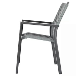 Стул темно-серый с высокой плетеной спинкой и сиденьем Braided Strength варинант исполнения - 5 | Loft Concept в Брянске