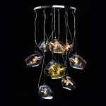 Люстра каскадная с 9-ю разноцветными стеклянными плафонами Kaleido варинант исполнения - 3 | Loft Concept в Брянске