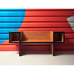 Дизайнерская скамейка  Canton  Beech and Black Bench варинант исполнения - 7 | Loft Concept в Брянске