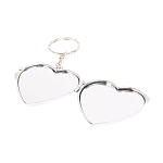 Зеркало брелок складное двухстороннее в форме сердца из натурального камня Малахит Stone Mirrors варинант исполнения - 3 | Loft Concept в Брянске