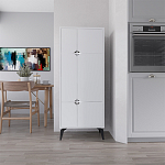 Комод белый с 4-мя дверцами на металлических ножках SPARK MULTIPURPOSE CABINET WHITE варинант исполнения - 10 | Loft Concept в Брянске