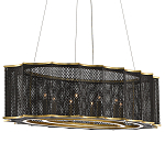 Люстра овальная в сочетании черного и золотого цвета Mesh Lighting варинант исполнения - 2 | Loft Concept в Брянске