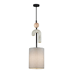 Подвесной светильник с серым тканевым плафоном Flourish варинант исполнения - 2 | Loft Concept в Брянске