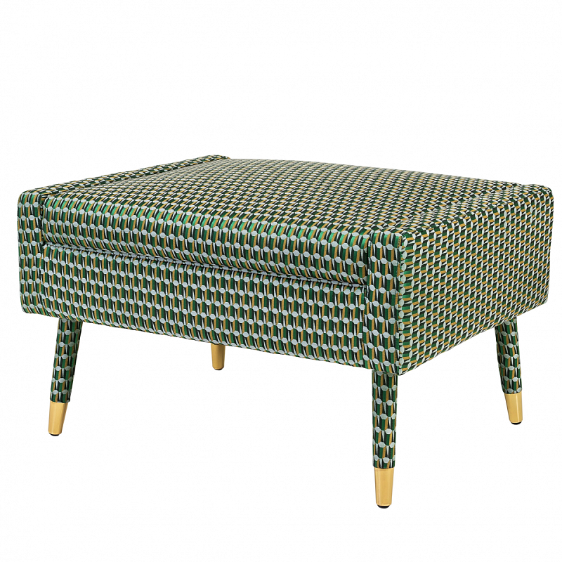 BALHAM FOOTSTOOL Пуф Зеленый Золотой BALHAM FOOTSTOOL Пуф Зеленый Золотой в Брянске | Loft Concept