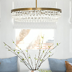 Люстра круглая с подвесками в форме стеклянных капель Glass Rain варинант исполнения - 6 | Loft Concept в Брянске