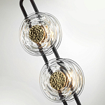 Подвесной светильник с черным основанием и золотистым декором Bruno Duo варинант исполнения - 3 | Loft Concept в Брянске