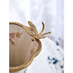 Ваза голубого цвета из фарфора с цветочным рисунком и бронзовой стрекозой Blue Garden варинант исполнения - 8 | Loft Concept в Брянске