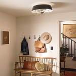 Подвесной светильник с конусовидным металлическим абажуром черного цвета Kichler варинант исполнения - 19 | Loft Concept в Брянске