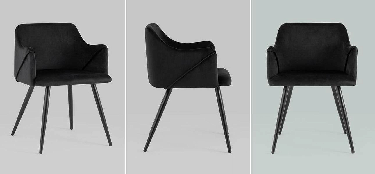 Стул Monarch Chair Черный Велюр Стул Monarch Chair Черный Велюр - Loft-Concept в Брянске