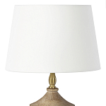 Настольная лампа деревянная с белым абажуром Wooden Table Lamp варинант исполнения - 5 | Loft Concept в Брянске