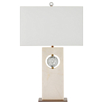 Настольная лампа из мрамора с тканевым прямоугольным абажуром Eternity варинант исполнения - 5 | Loft Concept в Брянске