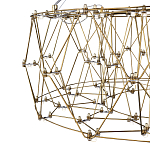 Люстра с тонкой металлической конструкцией цвета золото Quasar варинант исполнения - 5 | Loft Concept в Брянске