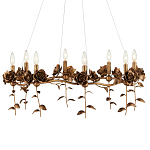 Люстра с каркасом в виде цветков розы и тканевыми абажурами Flowers and Fox Roses варинант исполнения - 3 | Loft Concept в Брянске