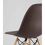 Пластиковый стул на ножках из массива бука Eames Brown варинант исполнения - 3 | Loft Concept в Брянске