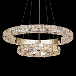 Люстра из 2-х колец с мозаичным хрустальным оформлением Sparks of Crystal варинант исполнения - 4 | Loft Concept в Брянске