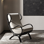 Дизайнерское кресло из ротанга Gio Ponti CONTINUUM D.163.7 BY BONACINA 1889 Armchair варинант исполнения - 2 | Loft Concept в Брянске