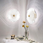 Бра в форме прозрачного стеклянного цветка с рельефной текстурой Textured Glass варинант исполнения - 13 | Loft Concept в Брянске