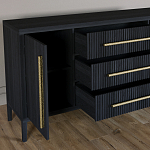 Буфет Primo с тремя ящиками и двумя фасадами Черный дуб варинант исполнения - 5 | Loft Concept в Брянске