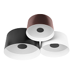 Потолочный светильник с 3-мя цилиндрическими абажурами черного белого и коричневого цвета Urban Dome варинант исполнения - 1 | Loft Concept в Брянске