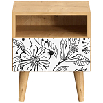 Прикроватная тумба с изображением на ящике Elise Nightstand варинант исполнения - 12 | Loft Concept в Брянске