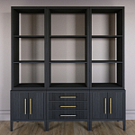 Модульный стеллаж Primo из трех составных элементов Черный дуб варинант исполнения - 2 | Loft Concept в Брянске