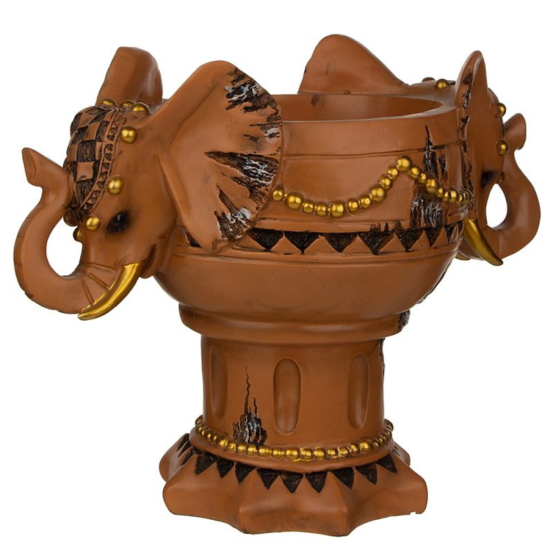 Кашпо Elephant Symbol Коричневый в Брянске | Loft Concept 