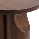 Круглый приставной стол из массива ореха Balu Wooden Side Table варинант исполнения - 4 | Loft Concept в Брянске