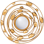 Зеркало в круглой раме украшенной раковинами с жемчугом Pearl in the Gleam варинант исполнения - 1 | Loft Concept в Брянске