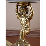 Чаша с цветочным орнаментом на ножке в виде бронзового ангела Eden Garden варинант исполнения - 9 | Loft Concept в Брянске