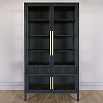 Витрина Primo со стеклянными фасадами и 2 ящиками Черный дуб варинант исполнения - 1 | Loft Concept в Брянске