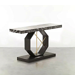 Консоль чёрная с геометрическим основанием Josette варинант исполнения - 1 | Loft Concept в Брянске