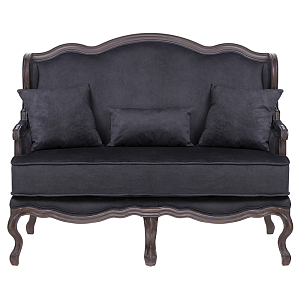Диван двухместный George Grand Seating black velour