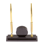 Часы настольные с двумя ручками из натурального камня Stone Clock варинант исполнения - 3 | Loft Concept в Брянске