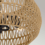 Потолочный светильник с плафоном из плетеного джута и черным каркасом Quoizel варинант исполнения - 6 | Loft Concept в Брянске