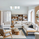 Кресло с каркасом из массива дуба Deniaud Oak Beige Armchair варинант исполнения - 6 | Loft Concept в Брянске