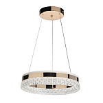 Люстра в виде кольца золотого цвета с прозрачными вставками Radiant Rail варинант исполнения - 2 | Loft Concept в Брянске