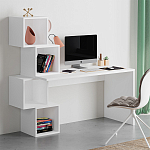 Стол письменный белый с 4-мя открытыми полками BALANCE WHITE варинант исполнения - 2 | Loft Concept в Брянске