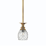 Подвесной светильник цвета латунь с прозрачнымплафоном в форме ананаса Hinkley варинант исполнения - 1 | Loft Concept в Брянске