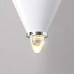 Подвесной светильник светодиодный в виде ряда белых металлических конусов  Herringbone варинант исполнения - 7 | Loft Concept в Брянске