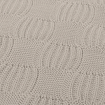 Плед из хлопка рельефной вязки бежево-серого цвета Waffle Comfort варинант исполнения - 3 | Loft Concept в Брянске