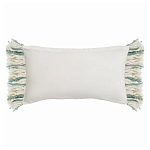 Чехол на подушку мятного цвета с бахромой и объемным узором Ethnic mix варинант исполнения - 4 | Loft Concept в Брянске