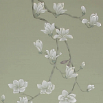 Обои ручная роспись Magnolia Canopy Colourway SC-287 on Aquamarine slub silk варинант исполнения - 1 | Loft Concept в Брянске